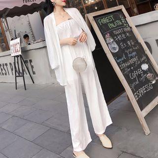 Set: Strapless Jumpsuit + Chiffon Jacket