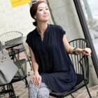 Cap-sleeve Chiffon Blouse