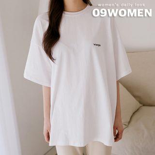 Plus Size Short-sleeve Letter T-shirt
