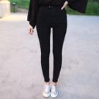 Snap-button Skinny Pants