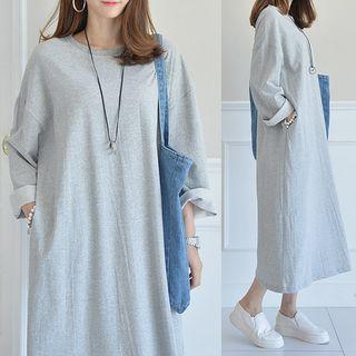 Side-pocket Long Pullover Dress