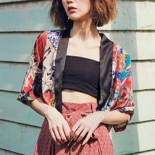 Floral Light Jacket As Shown In Figure - One Size