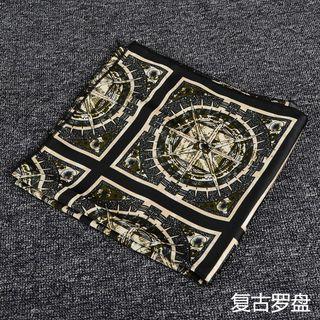 Printed Satin Square Scarf (50*50cm)