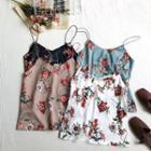 V-neck Floral Print Camisole Top