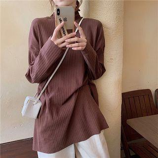 Oversize Turtleneck Long-sleeve T-shirt