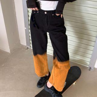 Tie-dye Straight-leg Jeans