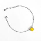 925 Sterling Silver Cat Bead Bracelet Yellow & Silver - One Size