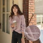 Round-neck Boucle Knit Top
