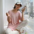 Pastel Loose-fit Silky T-shirt