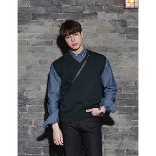 V-neck Knit Vest In 10 Colors