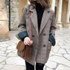 Double-breasted Check Loose-fit Blazer