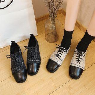 Tweed Lace-up Shoes