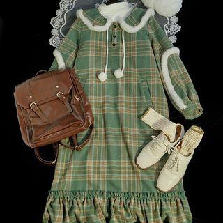 Plaid Polo Dress / Long-sleeve Top