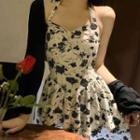 Halter Print A-line Dress / Shrug