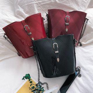 Patent Buckled Bucket Bag