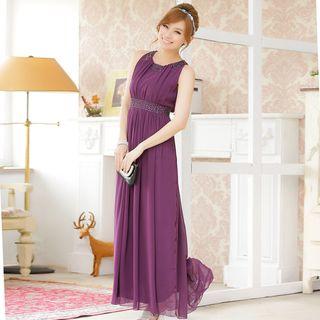 Halter Beaded Evening Gown