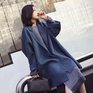 Notch Lapel Woolen Oversized Coat