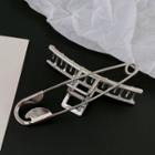 Safety Pin Alloy Hair Clamp 01 - 1pc - Silver - One Size