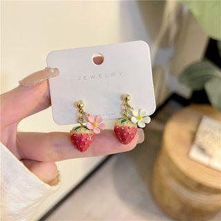 Strawberry Flower Dangle Earring