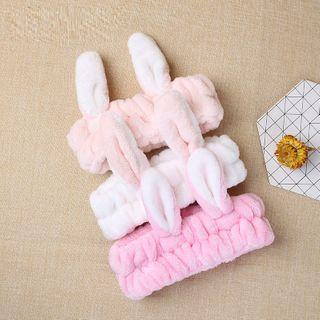 Rabbit Earring Face Wash Headband As Shown In Figure - One Size