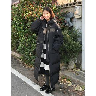 Hooded Extra-long Puffer Coat