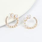 Faux Pearl Open Hoop Earring