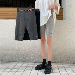 Embroidered Skinny Shorts