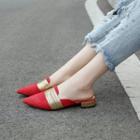 Genuine Leather Pointy-toe Sandals