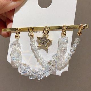 Faux Crystal & Star Hair Clip