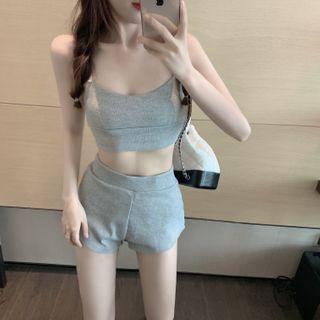 Cropped Camisole Top / High-waist Shorts