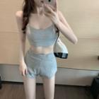Cropped Camisole Top / High-waist Shorts