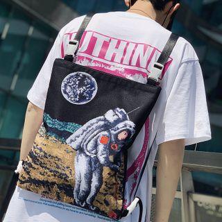 Astronaut Print Crossbody Bag