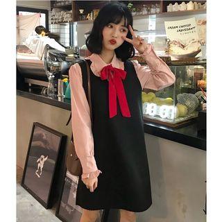 Frilled Collar Blouse / Pinafore Dress
