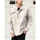 Stand-collar Loose-fit Military Jacket