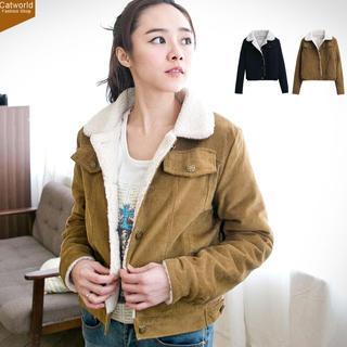 Buttoned Corduroy Jacket