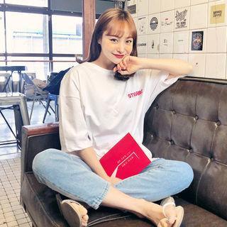 Lettered Over-fit T-shirt