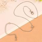 Bead Pendant Alloy Necklace Necklace - Silver - One Size