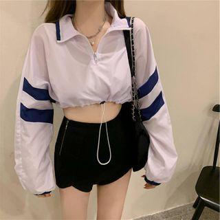 Color Block Sweatshirt / Hot Pants