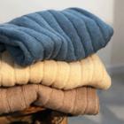Fray-trim Wool Blend Knit Top