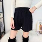 Knit Wide Leg Shorts Black - One Size