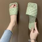 Quilted Slide Flat Sandals