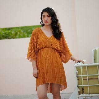 Set: Ruffle Trim Bikini Top + Swim Skirt + Cover-up Top