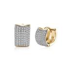 Fashion Dazzling Plated Champagne Gold Geometric Cubic Zircon Earrings Champagne - One Size