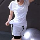Sports Set : Short-sleeve T-shirt + Inset Shorts