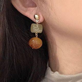 Resin Bead Dangle Earring 1 Pair - Stud Earrings - One Size