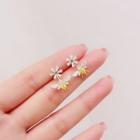 Rhinestone Bee & Flower Earring
