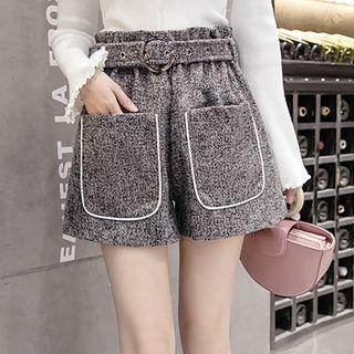 Wide-leg Pocketed Shorts