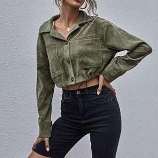 Long Sleeve Tie-waist Cropped Jacket