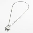 Butterfly Chain Necklace Silver - One Size