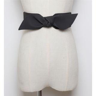 Bow Faux Leather Belt